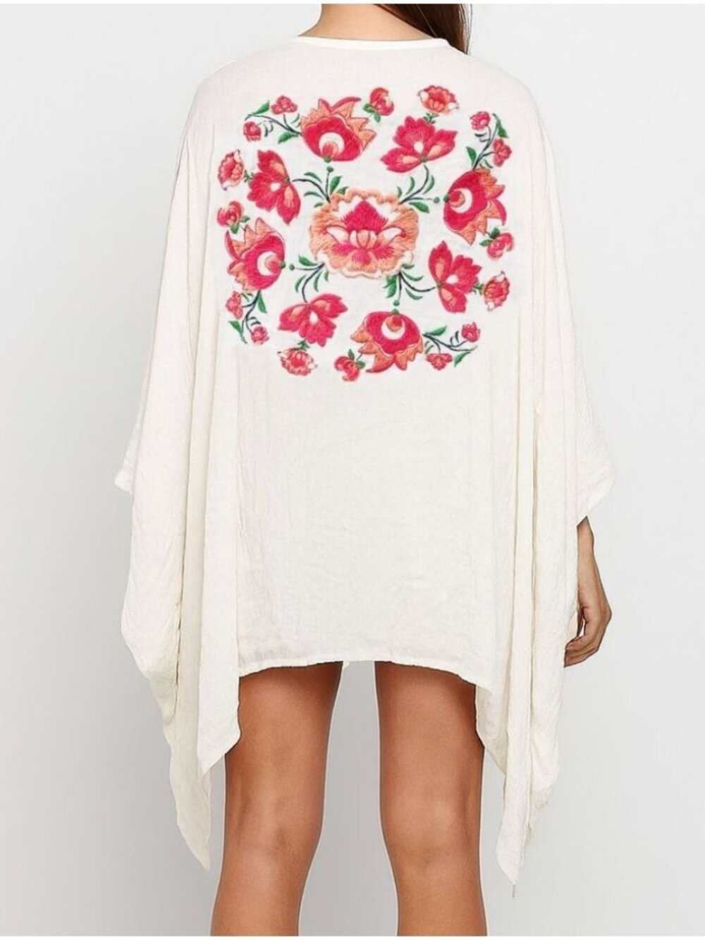 Z&L Europe Kimono Robe Embroidered Floral Duster Size Medium